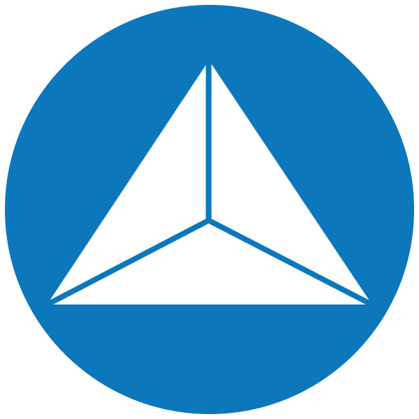 split triangle icon depicting geometry software consulting service